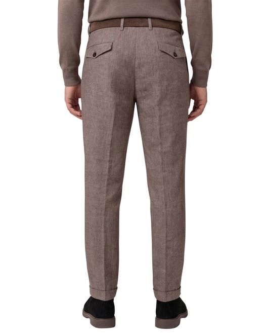 Gardeur Pantalon katoen bruin flatfront