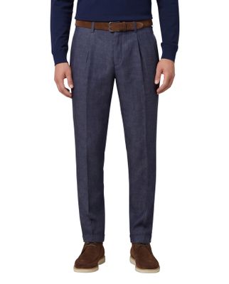 Gardeur Gardeur Pantalon katoen blauw flatfront katoen