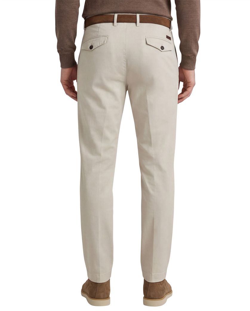 Gardeur Pantalon katoen beige flatfront