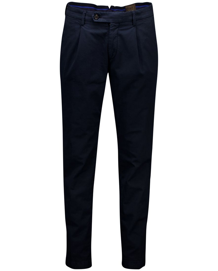 Gardeur Pantalon flatfront donkerblauw katoen