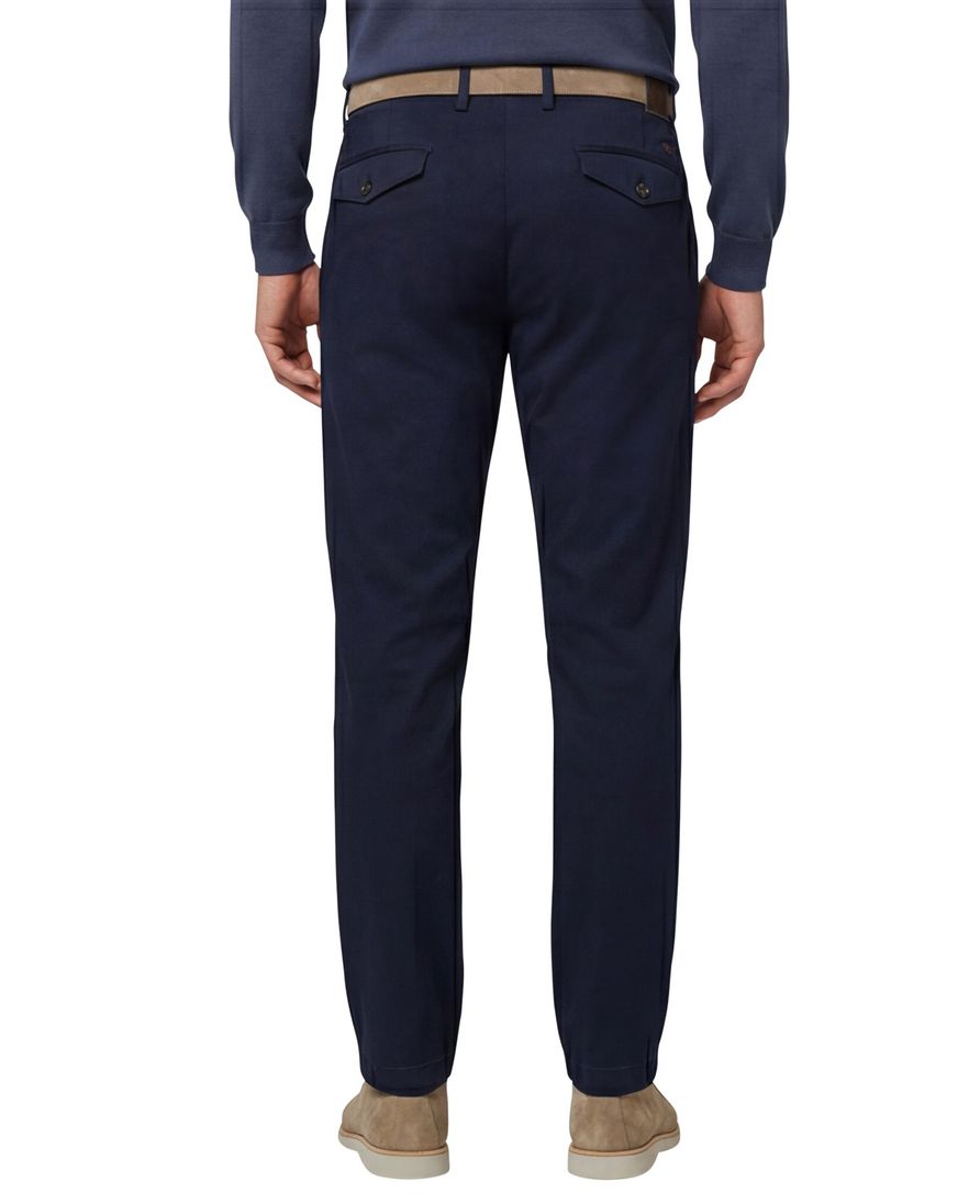 Gardeur Pantalon flatfront donkerblauw katoen
