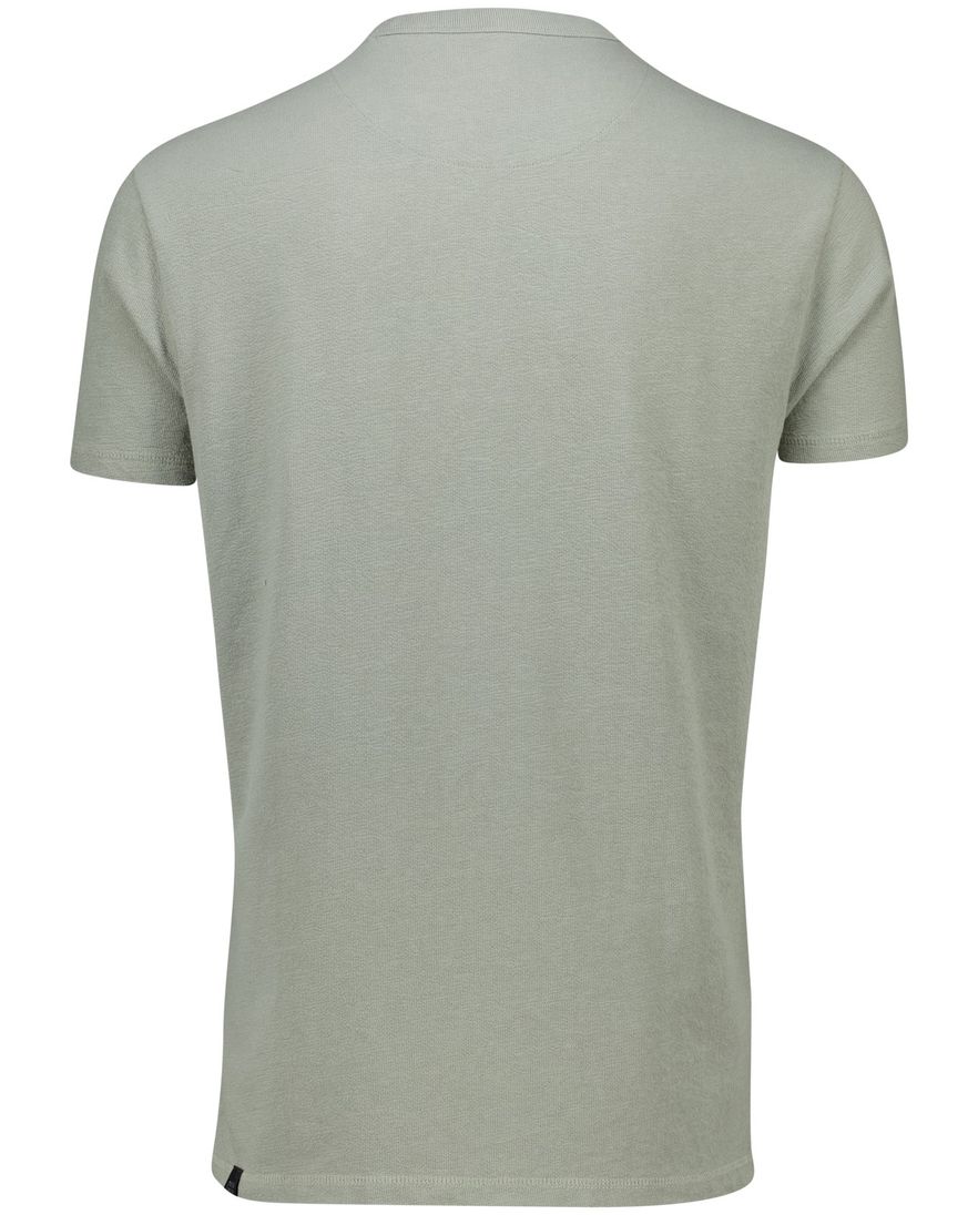 Butcher of Blue T-shirt groen effen katoen normale fit