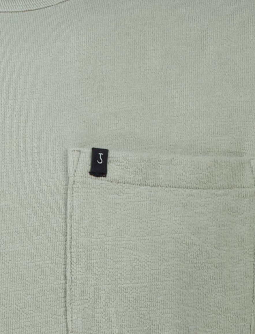 Butcher of Blue T-shirt groen effen katoen normale fit