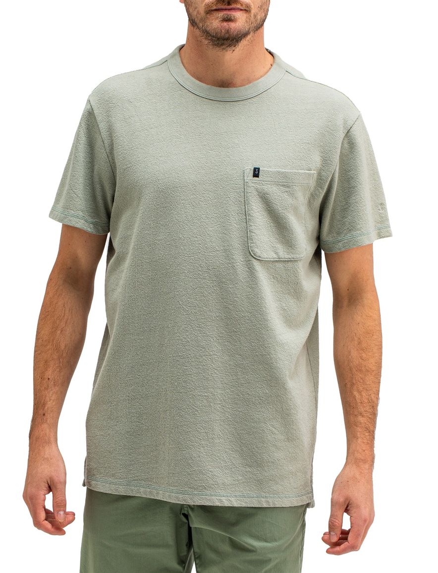 Butcher of Blue T-shirt groen effen katoen normale fit