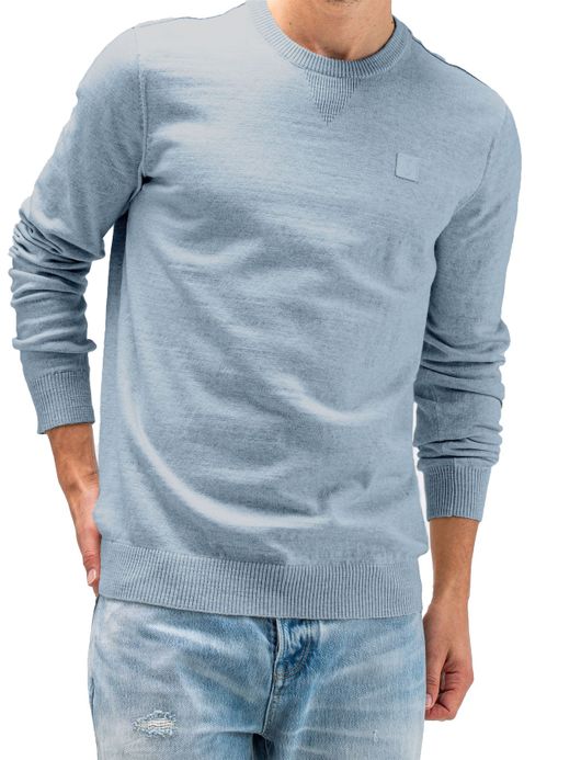 Butcher of Blue trui lichtblauw katoen