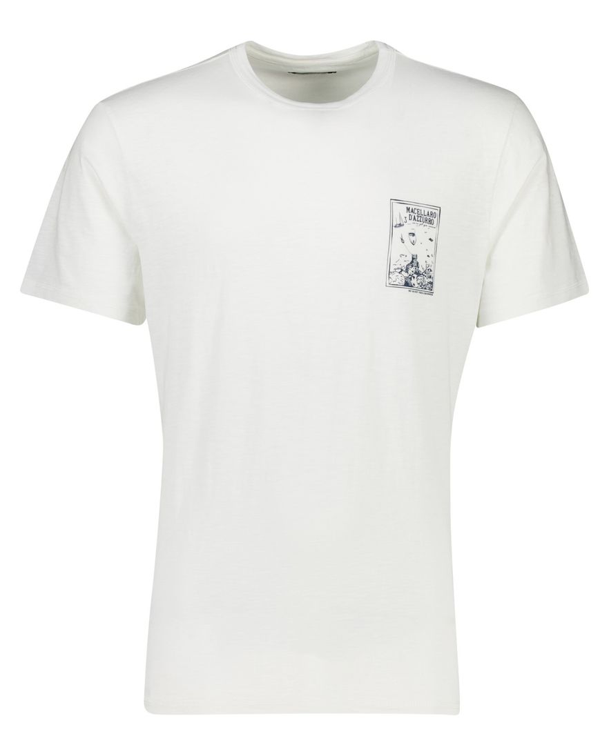 Butcher of Blue T-shirt wit effen normale fit katoen