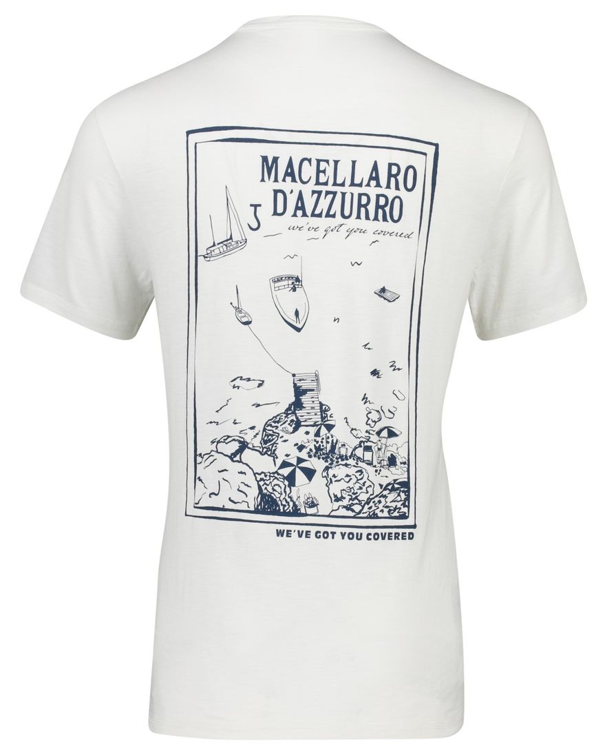 Butcher of Blue T-shirt wit effen normale fit katoen