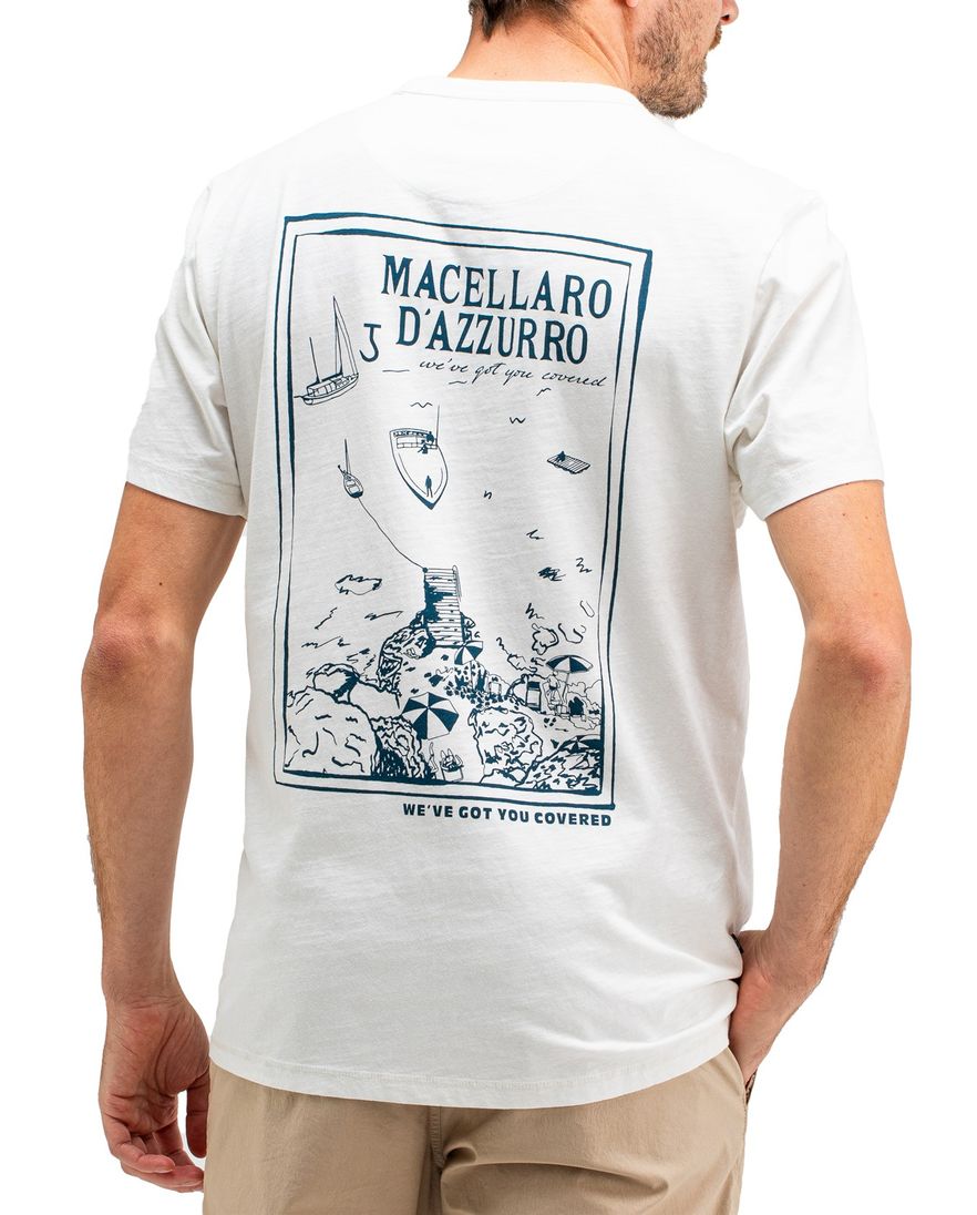 Butcher of Blue T-shirt wit effen normale fit katoen