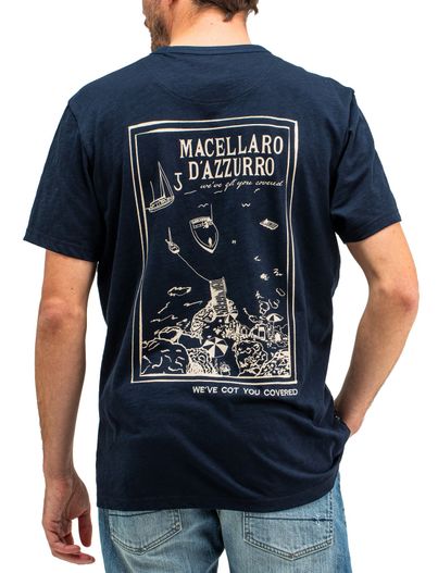 Butcher of Blue Butcher of Blue fresco t-shirt blauw korte mouw