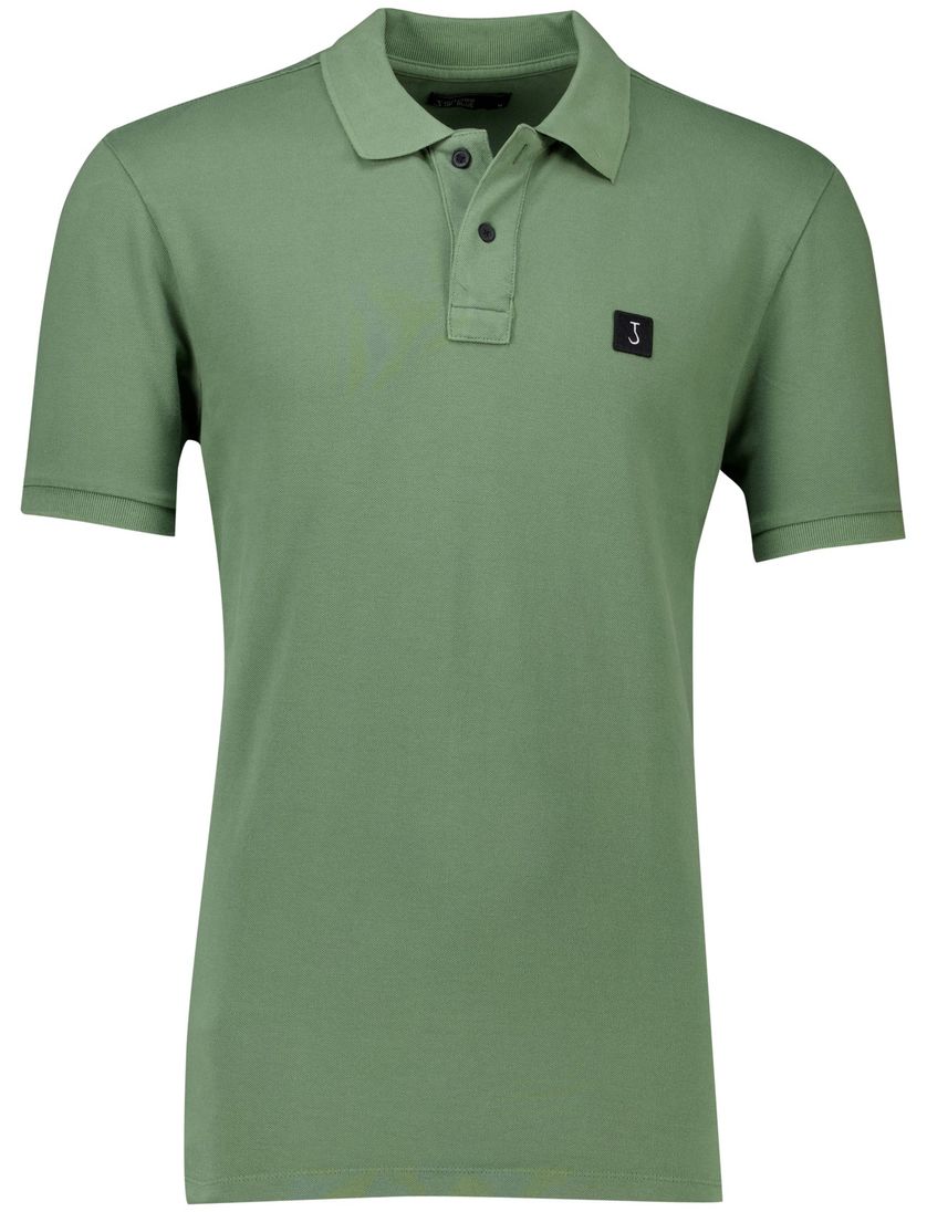 Polo Butcher of Blue groen normale fit katoen