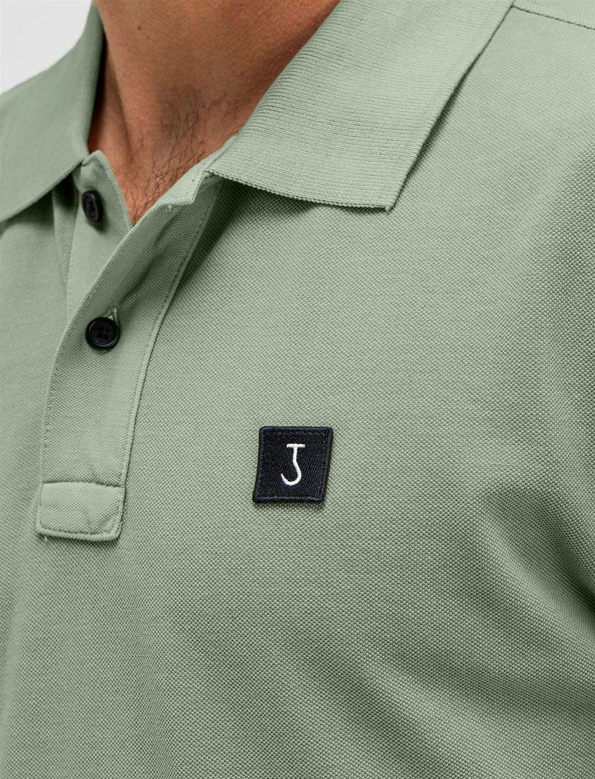 Polo Butcher of Blue groen normale fit katoen