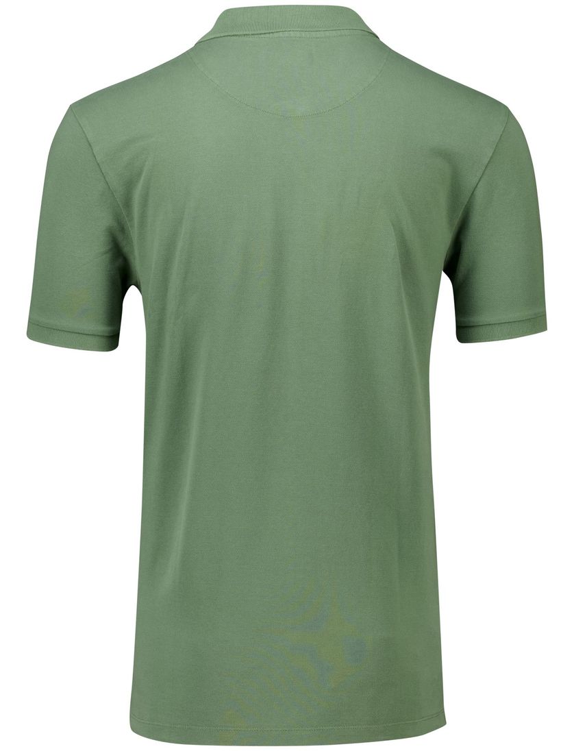 Polo Butcher of Blue groen normale fit katoen