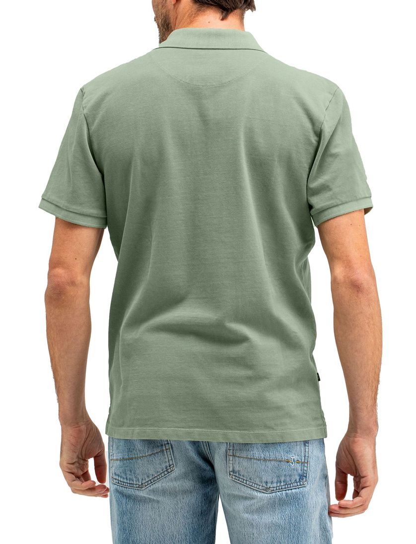 Polo Butcher of Blue groen normale fit katoen