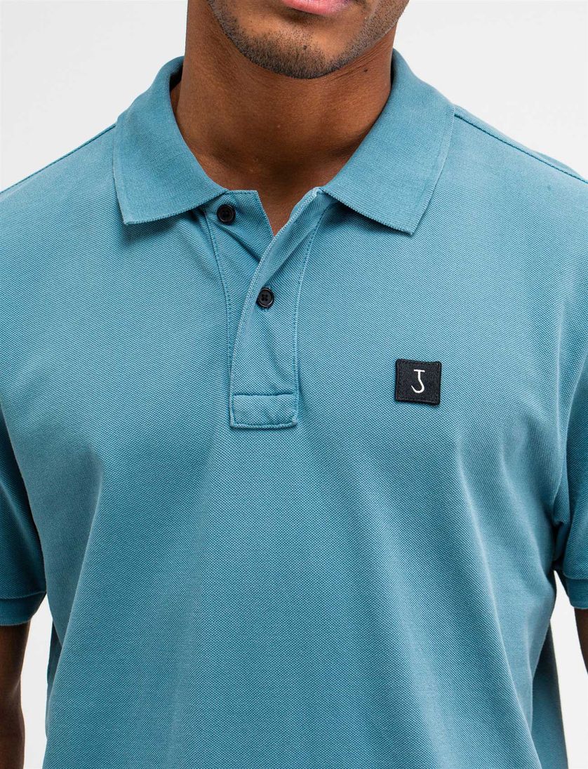 Polo Butcher of Blue blauw katoen normale fit