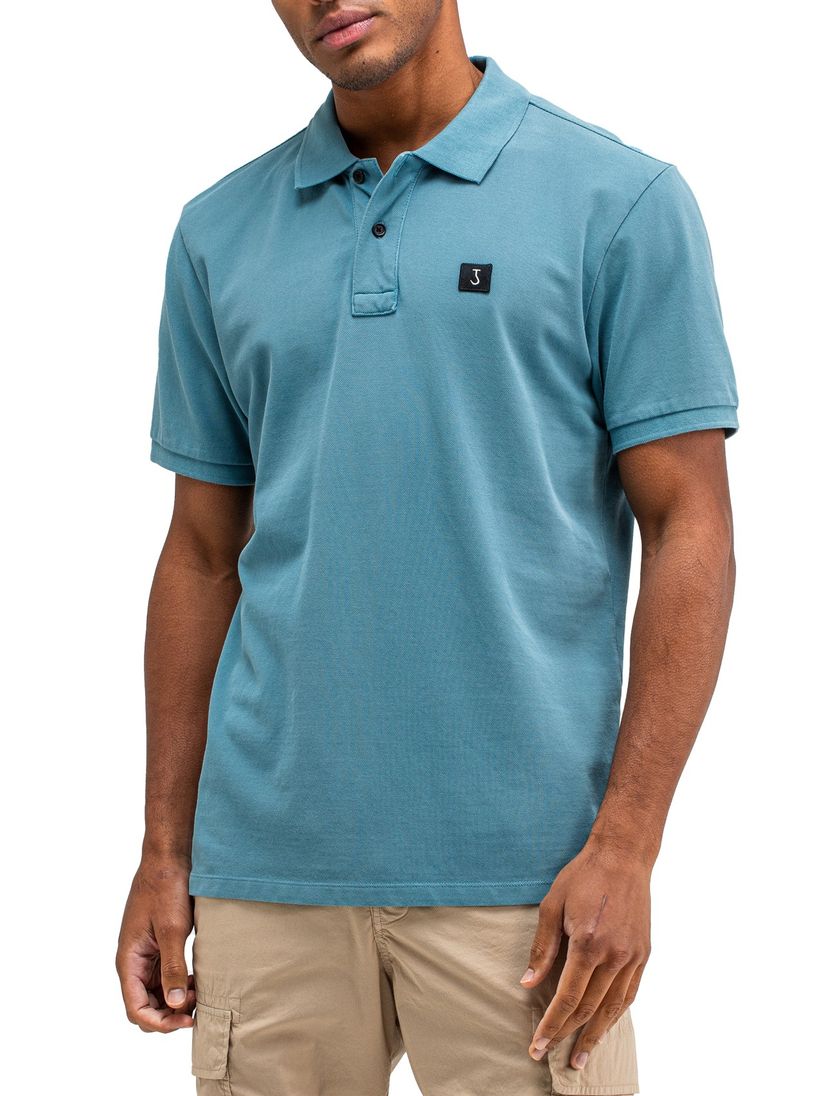 Polo Butcher of Blue blauw katoen normale fit