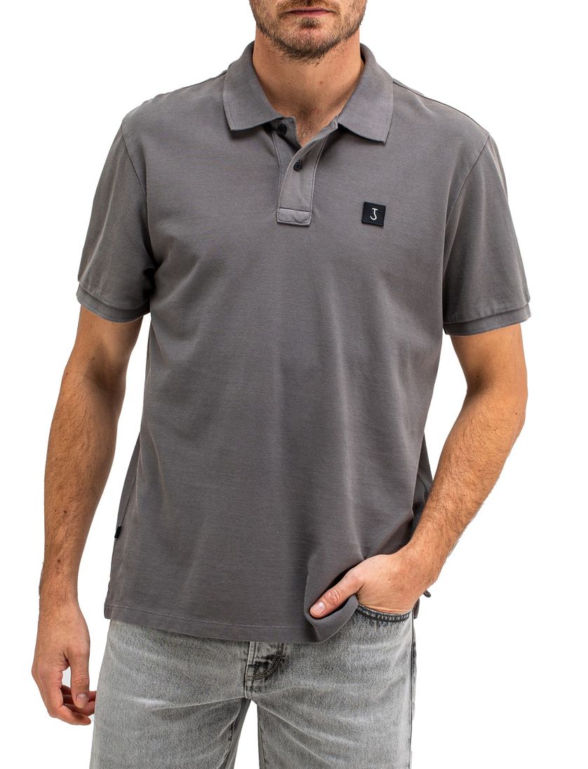 Butcher of Blue army polo donkergrijs pique