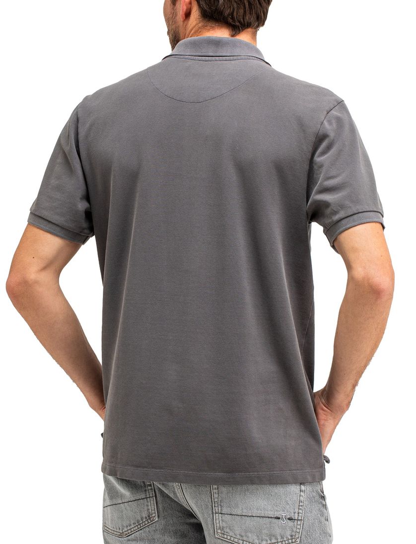 Butcher of Blue army polo donkergrijs pique