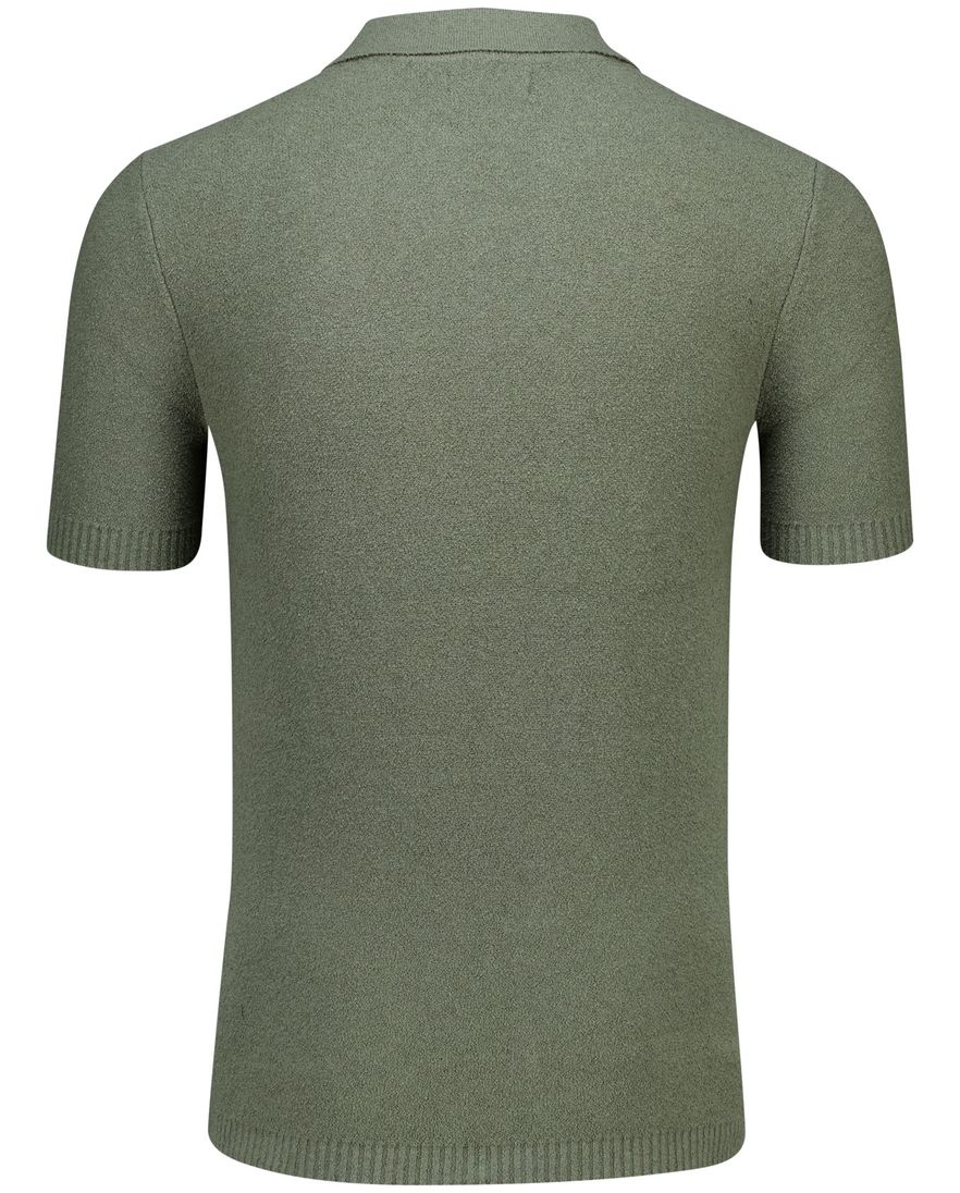 Butcher of Blue polo groen effen normale fit katoen