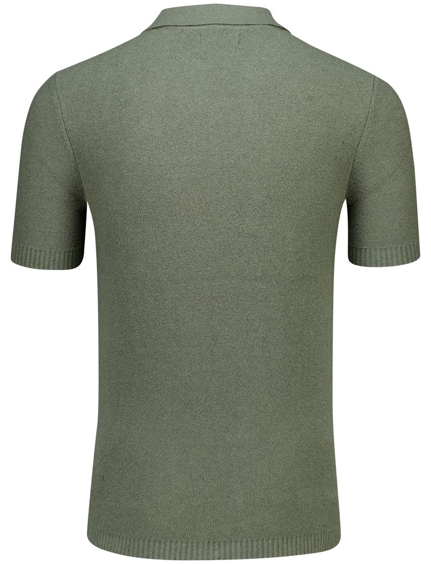 Butcher of Blue polo groen effen normale fit katoen