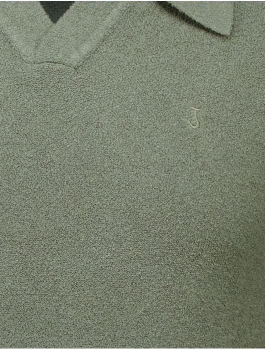 Butcher of Blue Boucle knit polo groen