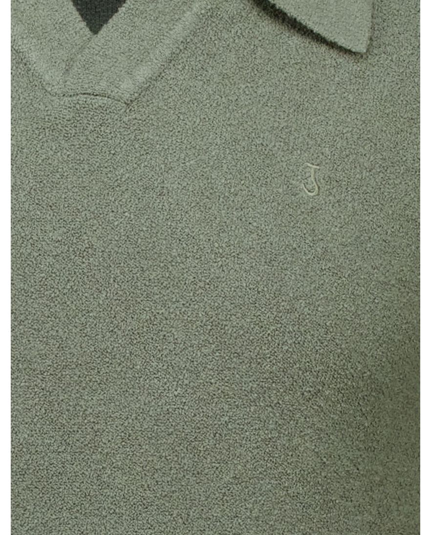 Butcher of Blue polo groen effen normale fit katoen