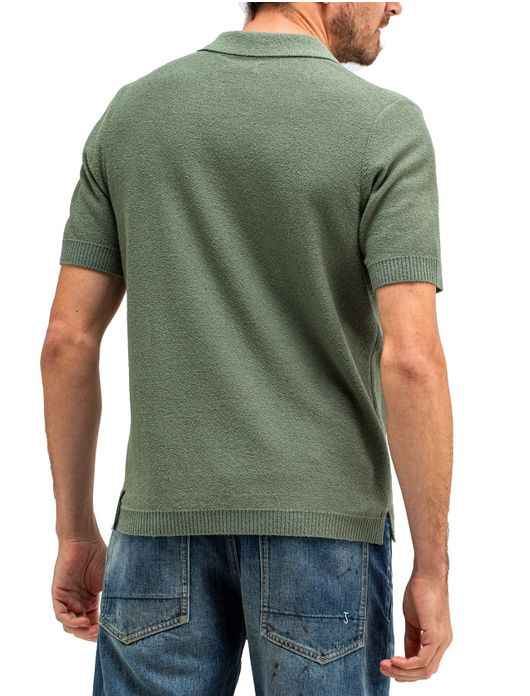 Butcher of Blue Boucle knit polo groen