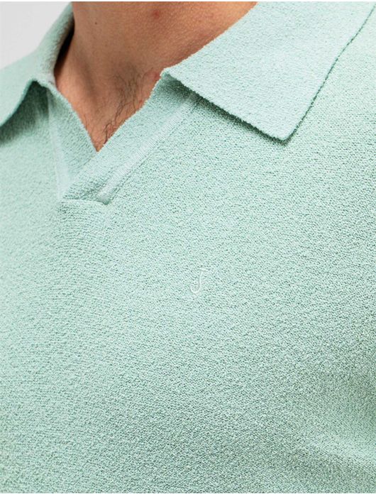 Butcher of Blue Boucle knit polo groen