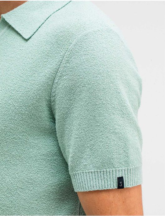 Butcher of Blue Boucle knit polo groen
