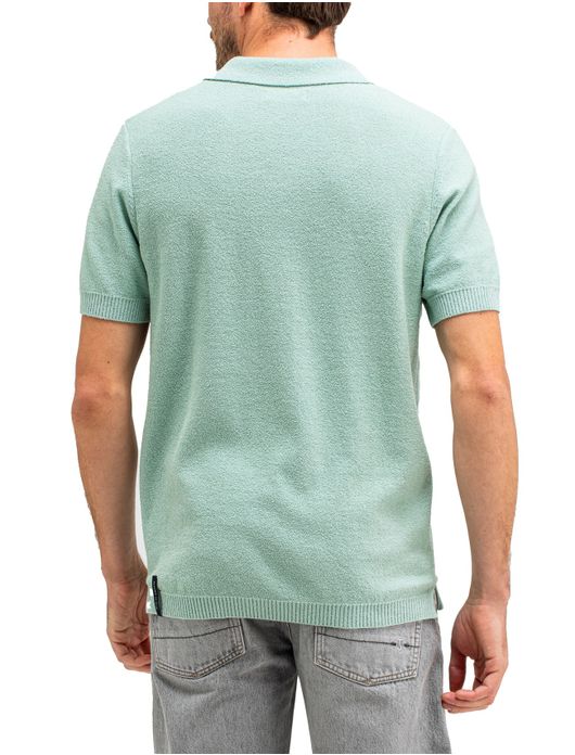 Butcher of Blue Boucle knit polo groen