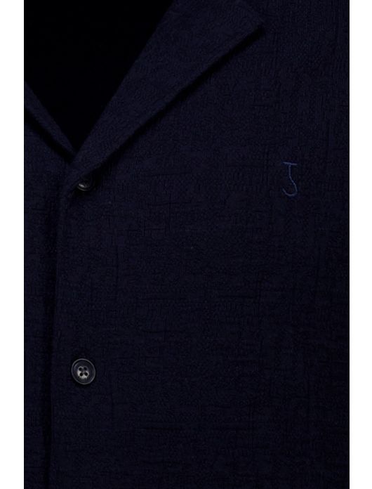 Butcher of Blue overhemd korte mouw donkerblauw