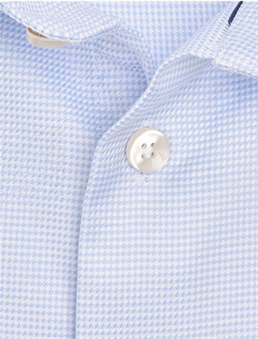 John Miller Tailored Fit lichtblauw mouwlengte 7