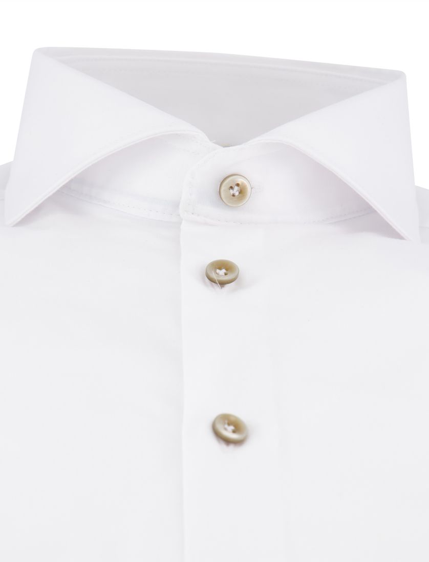 John Miller Slim Fit overhemd mouwlengte 7 wit