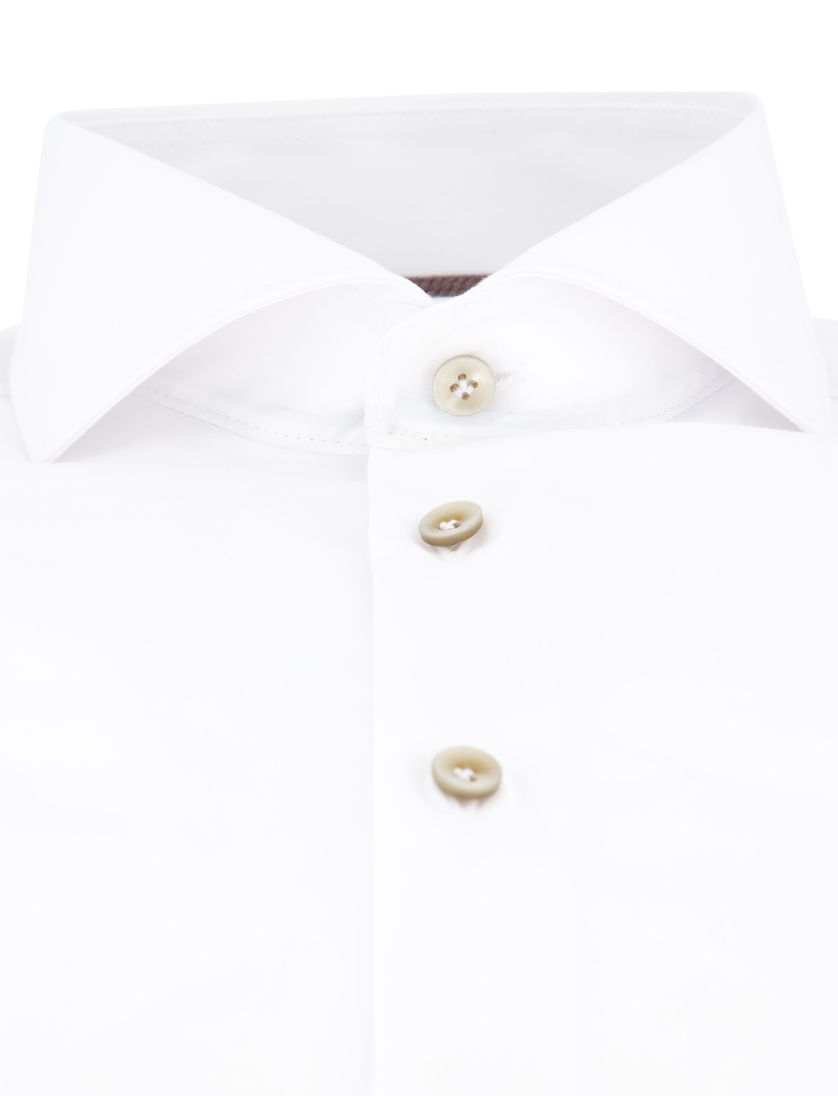 John Miller overhemd wit effen strijkvrij Tailored Fit