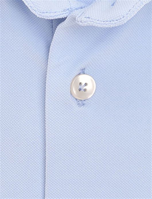 John Miller overhemd lichtblauw mouwlengte 7 tailored fit effen