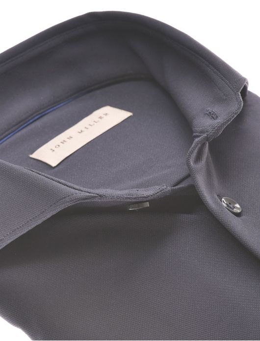 overhemd mouwlengte 7 donkerblauw John Miller Slim Fit