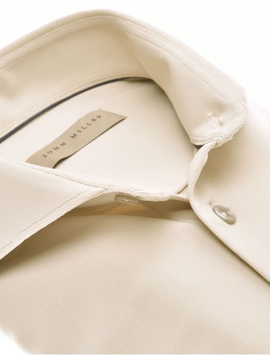 overhemd mouwlengte 7 bruin John Miller Slim Fit