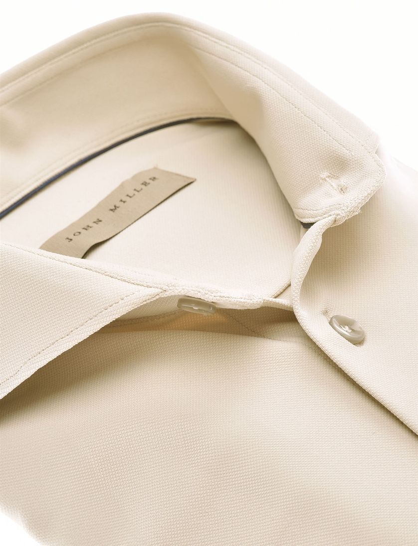 overhemd mouwlengte 7 John Miller bruin effen