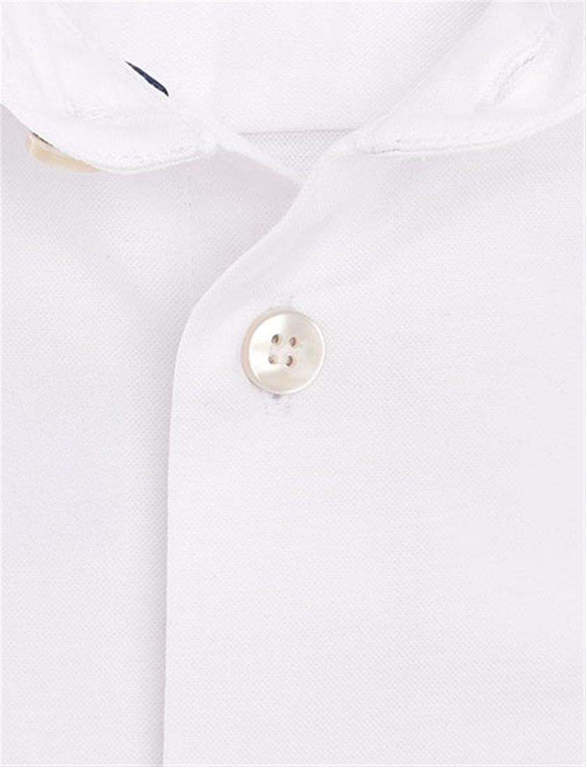 John Miller tailored fit overhemd wit mouwlengte 7 effen