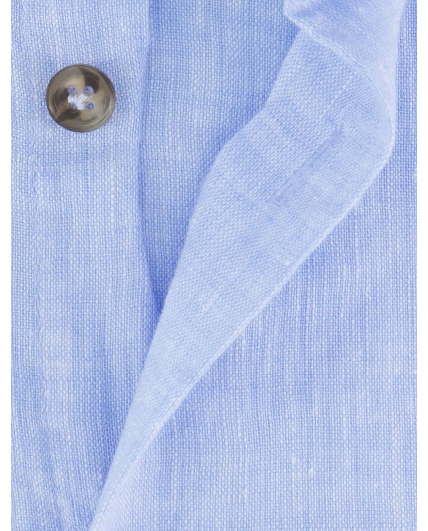 John Miller Slim Fit overhemd lichtblauw 100% linnen