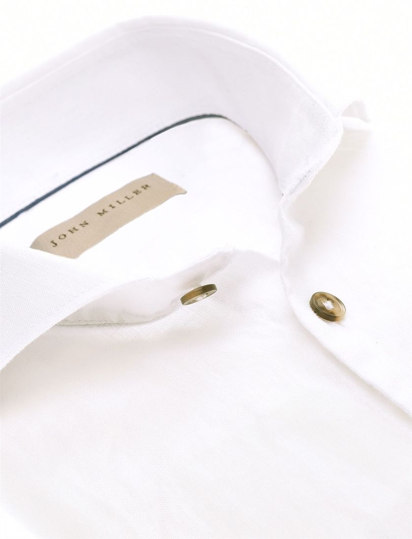 John Miller overhemd wit mouwlengte 7 linnen