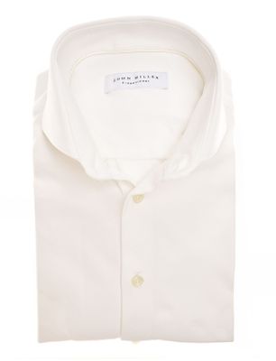 John Miller John Miller overhemd beige effen tailored fit