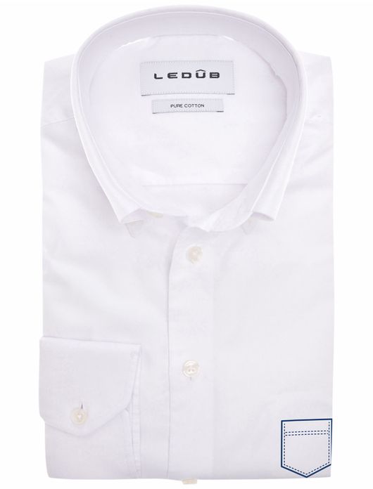 Ledub overhemd Modern Fit wit