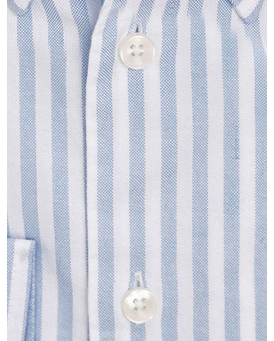 Ledub overhemd normale fit blauw gestreept katoen