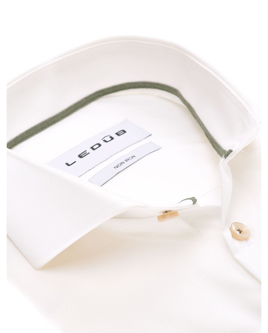 Ledub overhemd normale fit creme katoen