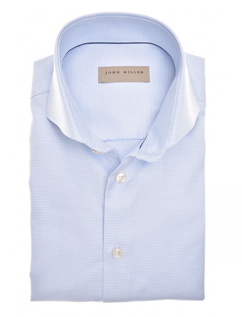 business overhemd John Miller Tailored Fit lichtblauw 100% katoen