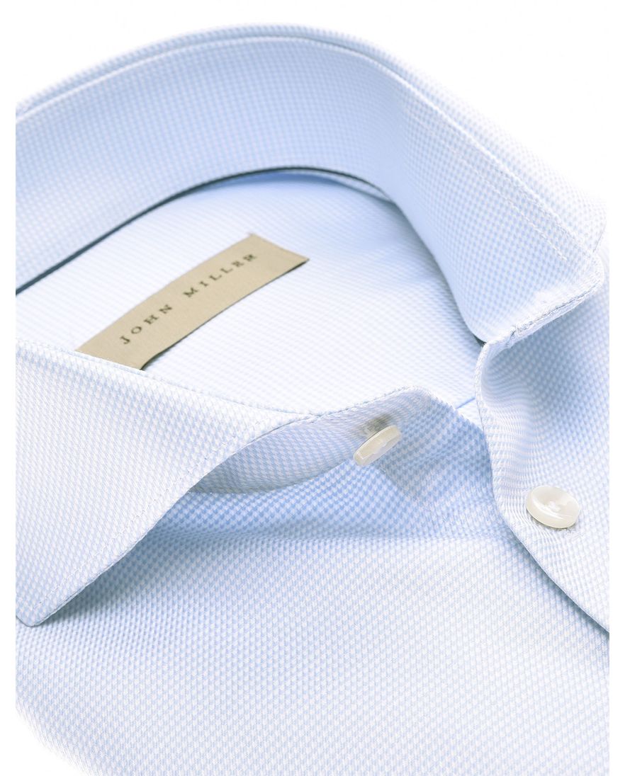 John Miller Tailored Fit business overhemd lichtblauw effen