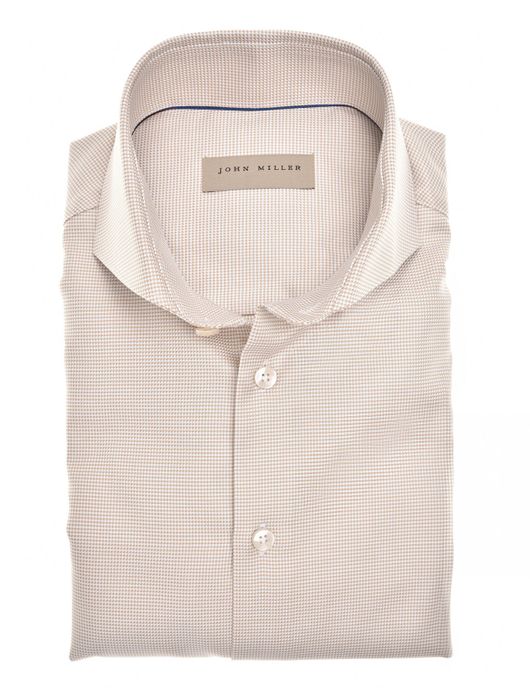 John Miller overhemd bruin geprint