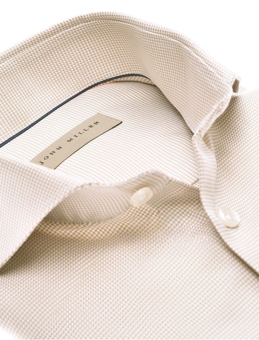 John Miller overhemd bruin geprint