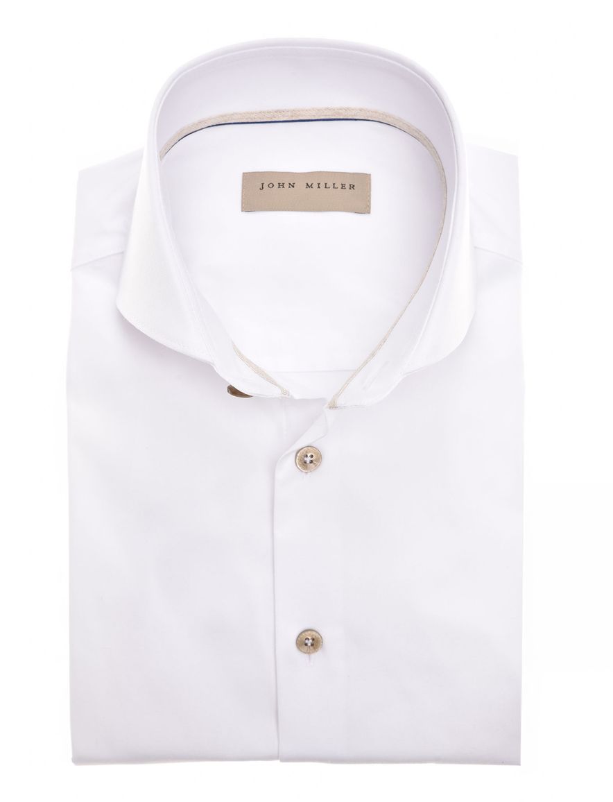 John Miller wit effen overhemd