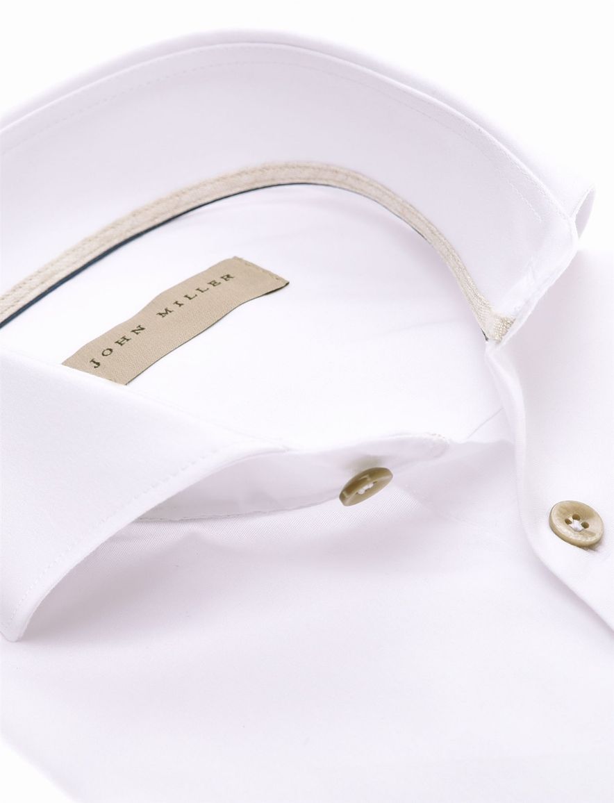 John Miller wit effen overhemd